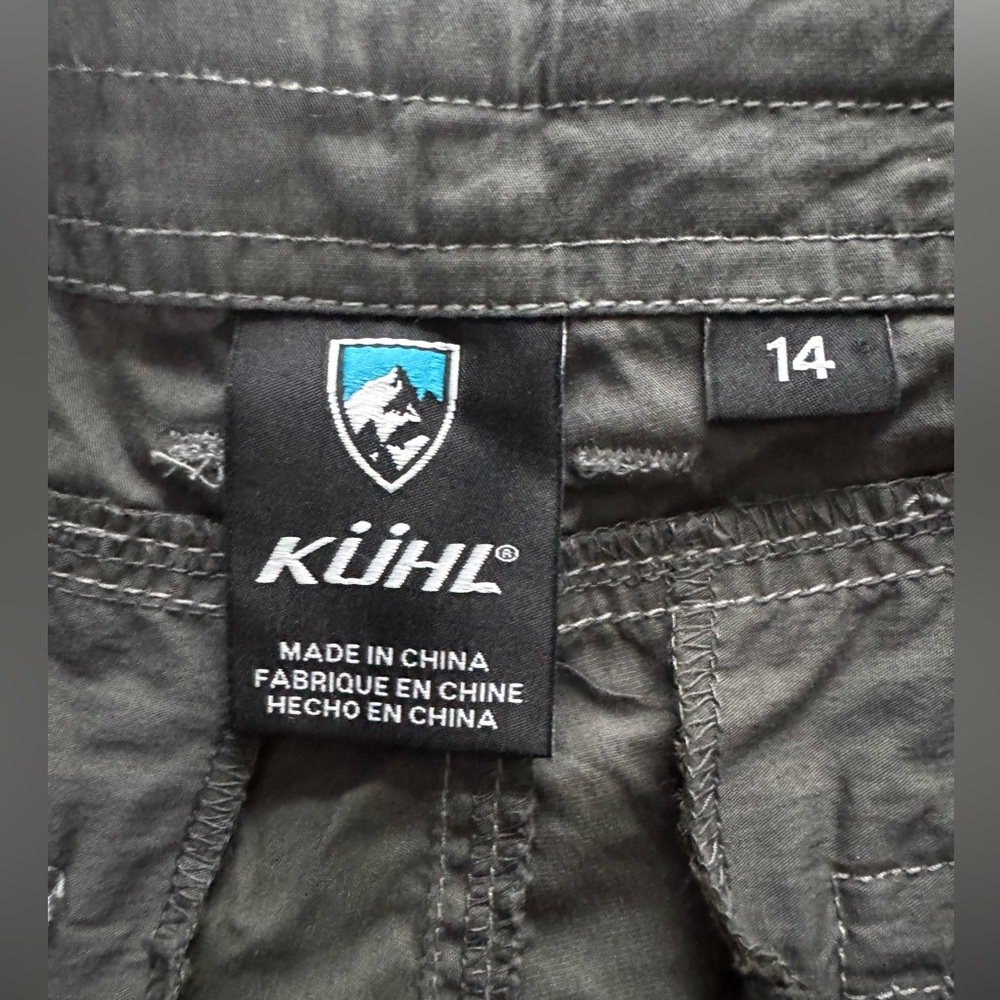 NWT Kuhl Resistor Cargo Shorts Charcoal Grey Kuhlkurve Hiking Trek Camp Women 14 - Picture 6 of 16